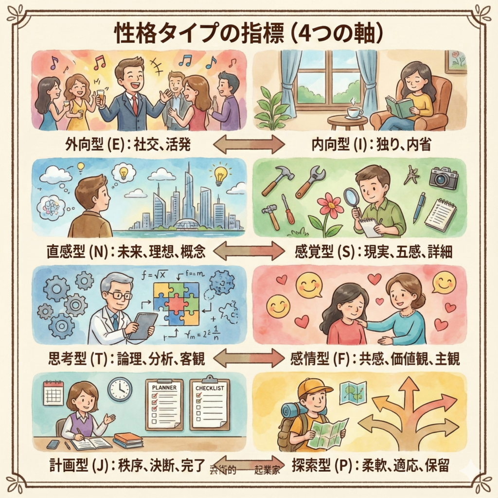 MBTI 16Pesonalities 性格タイプの指標